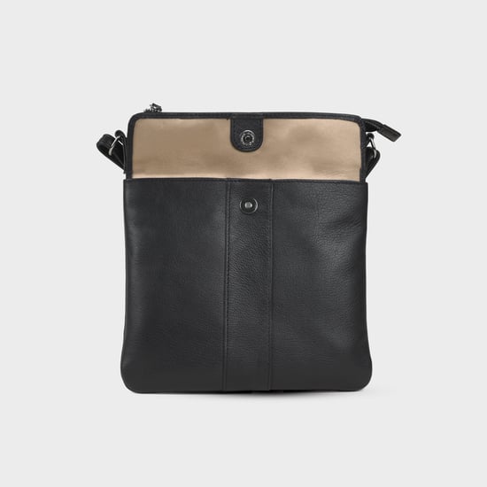 'AMBA' Soft Nappa Full Grain Real Leather Crossbody Bag - Image 6
