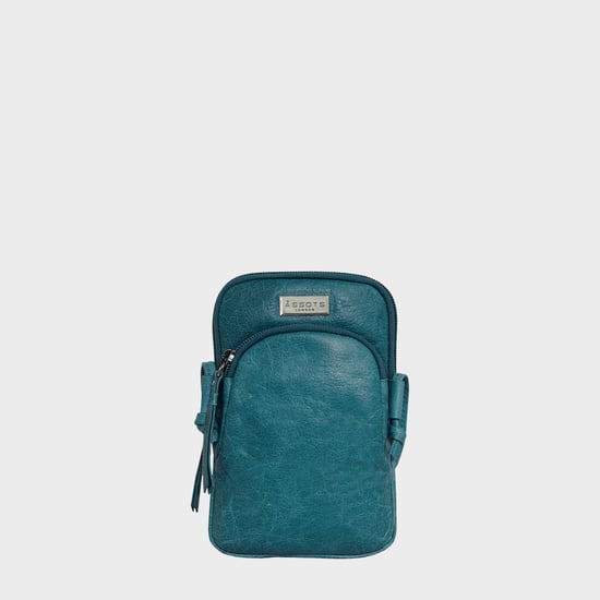 'SARAH' Vintage Natural Grain Leather Mini Crossbody Bag - Image 1