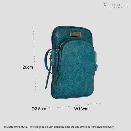 'SARAH' Vintage Natural Grain Leather Mini Crossbody Bag - Image 5