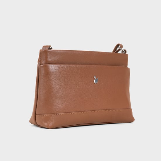 'SANDRA' Soft Nappa Full Grain Real Leather Crossbody Bag - Image 2