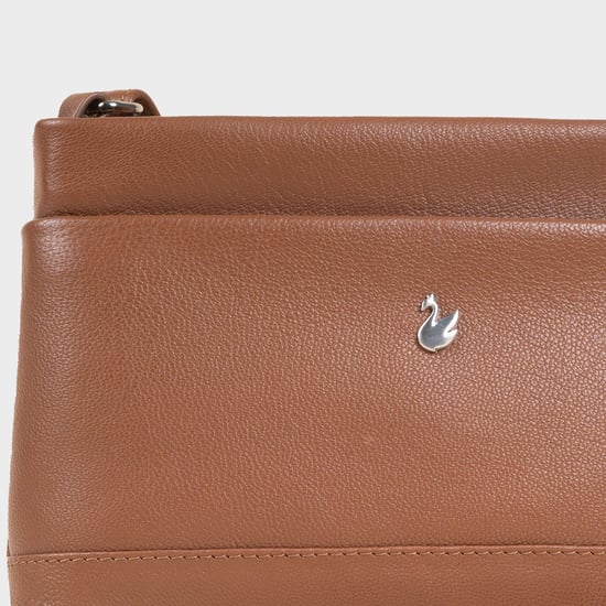 'SANDRA' Soft Nappa Full Grain Real Leather Crossbody Bag - Image 3