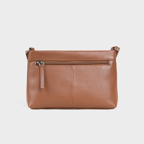 'SANDRA' Soft Nappa Full Grain Real Leather Crossbody Bag - Image 4