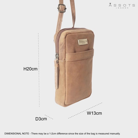 'LEO' Real Leather Crossbody Mobile Phone Bag - Image 6