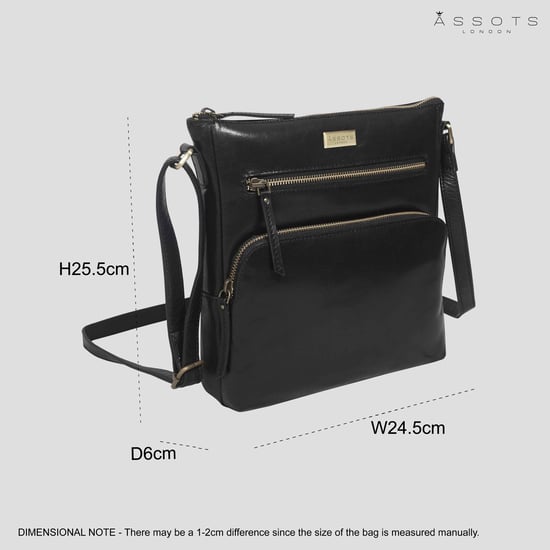 'AGATHA' Real Leather Crossbody Bag - Image 6