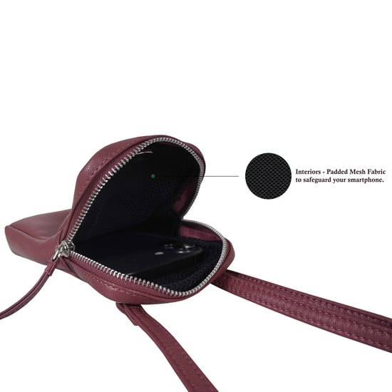 'LEO' Real Leather Crossbody Mobile Phone Bag - Image 5