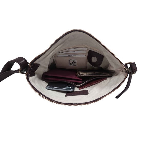 'AGATHA' Real Leather Crossbody Bag - Image 5