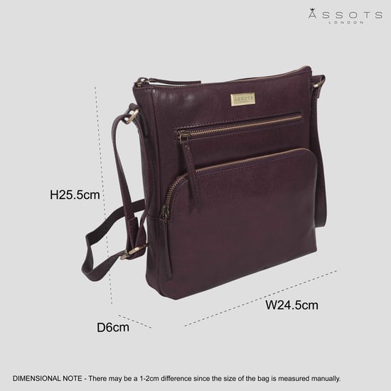 'AGATHA' Real Leather Crossbody Bag - Image 6