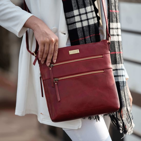 'CORI' Polished Vegetable Tanned Real Leather Crossbody Bag - Image 2