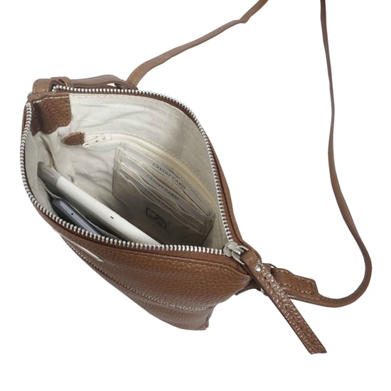 ROSY' Pebble Grain Soft Real Leather Crossbody Bag - Image 5