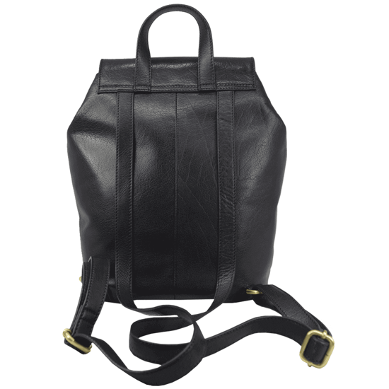 JERMYN' Classic Full Grain Leather Flap-over Backpack - Image 4