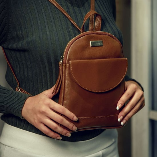 GEORGE' Pebble Grain Mini Leather Backpack - Image 2