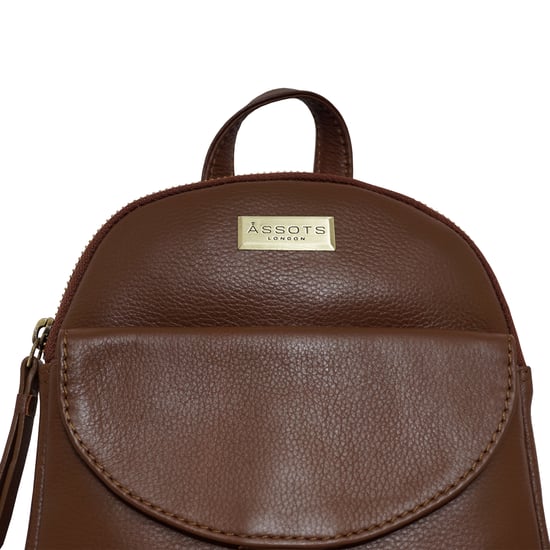 GEORGE' Pebble Grain Mini Leather Backpack - Image 3