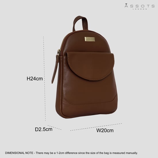 GEORGE' Pebble Grain Mini Leather Backpack - Image 6