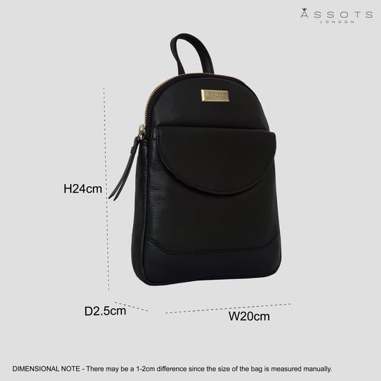 GEORGE' Pebble Grain Mini Leather Backpack - Image 5