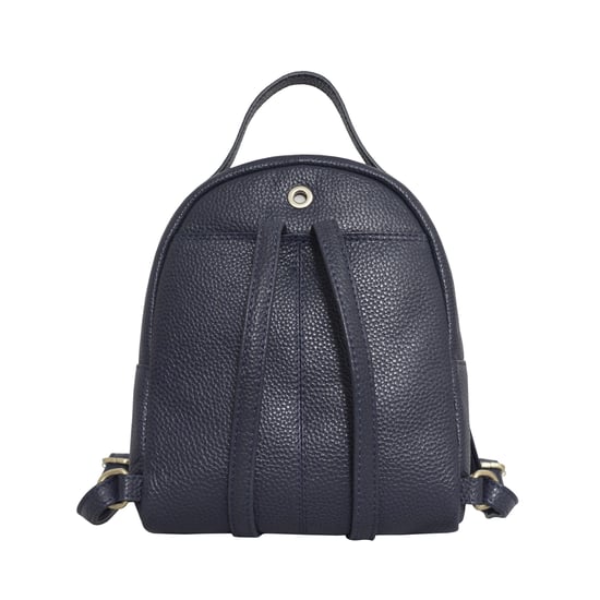 Betty' Zip Top Mini Pebble Grain Leather Backpack - Image 4