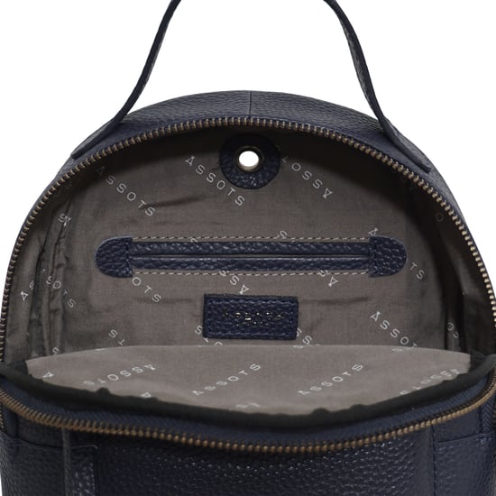 Betty' Zip Top Mini Pebble Grain Leather Backpack - Image 5