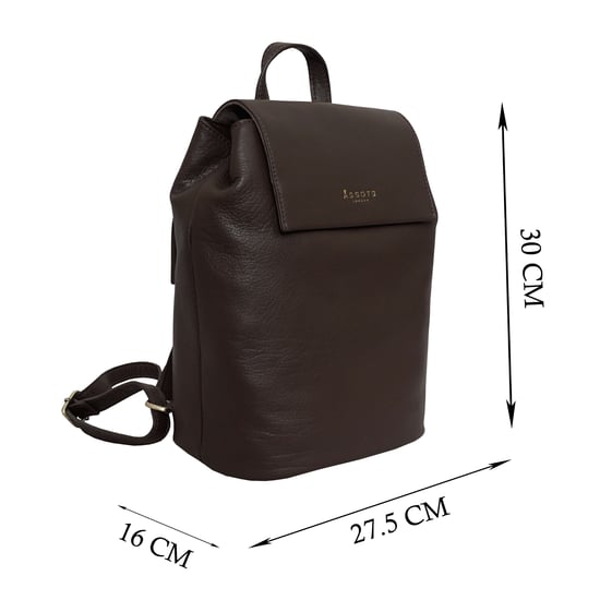 JERMYN' Classic Full Grain Leather Flap-over Backpack - Image 6