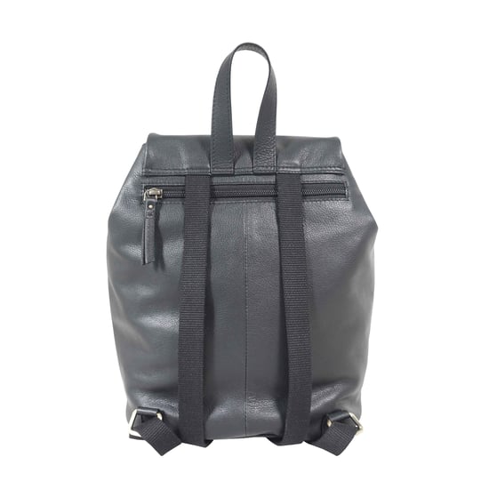 GRACE' Full Grain Leather Flap-over Backpack - Image 3