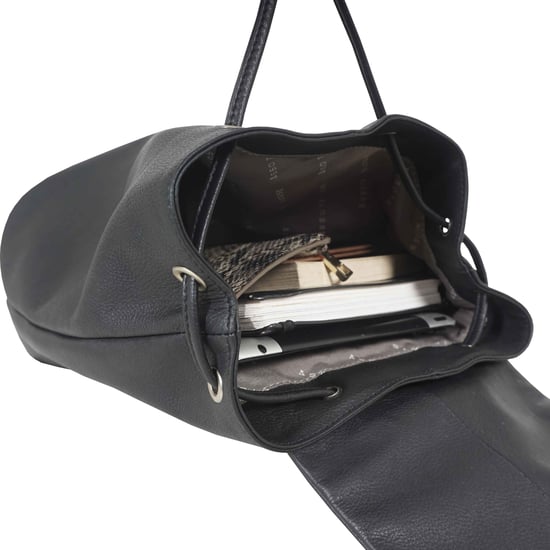 GRACE' Full Grain Leather Flap-over Backpack - Image 6