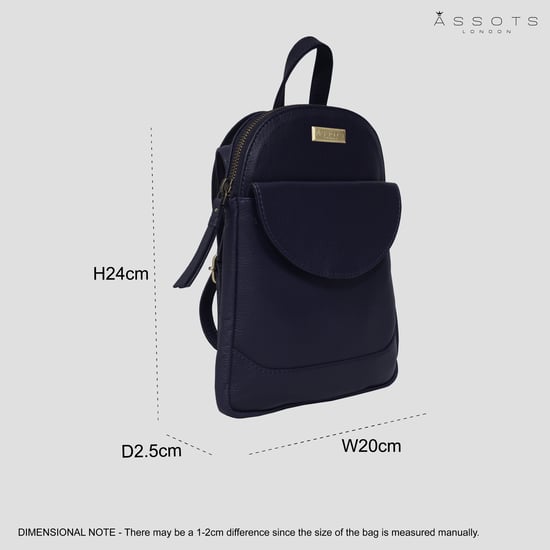 GEORGE' Pebble Grain Mini Leather Backpack - Image 6