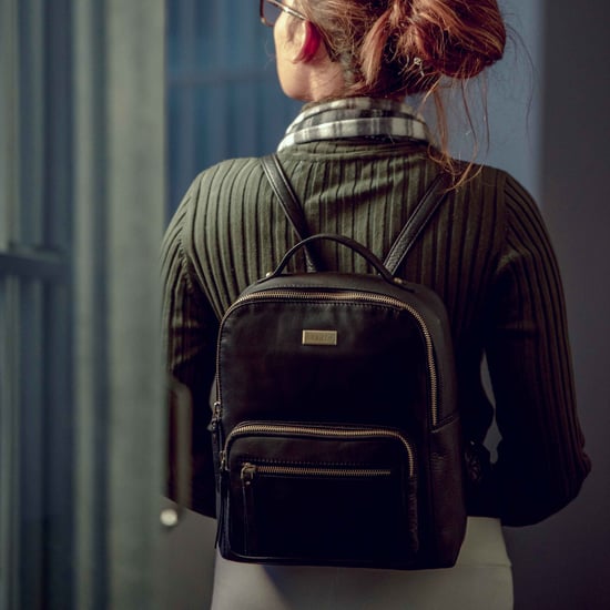 ANGEL' Nappa Full Grain Leather Zip-top Backpack - Image 2