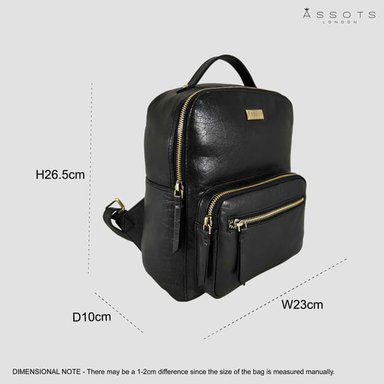 ANGEL' Nappa Full Grain Leather Zip-top Backpack - Image 5