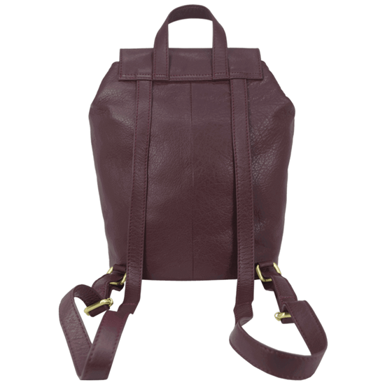 JERMYN' Classic Full Grain Leather Flap-over Backpack - Image 4
