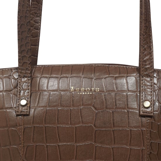 'MELANIE' Croc Real Leather Unlined Bucket Bag - Image 2