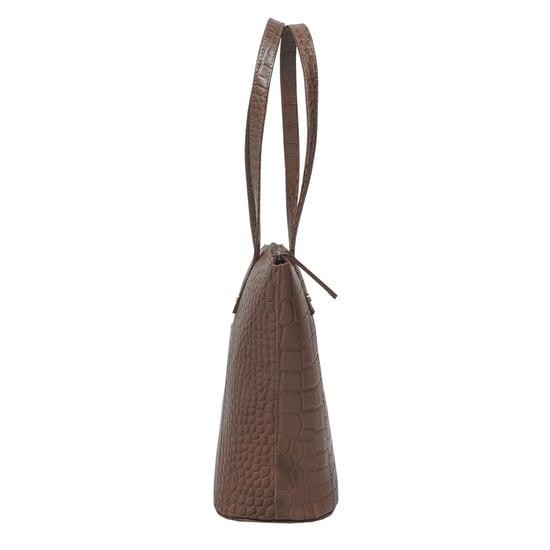 'MELANIE' Croc Real Leather Unlined Bucket Bag - Image 3