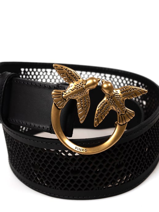 Pinko Belt Love Monogram Woman's Black - Image 2