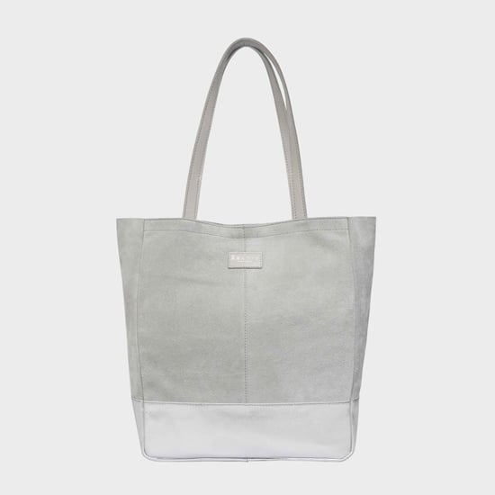 PAIGE' Metallic + Suede Real Leather Tote Bag - Image 1