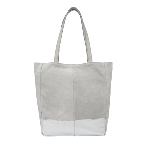 PAIGE' Metallic + Suede Real Leather Tote Bag - Image 3