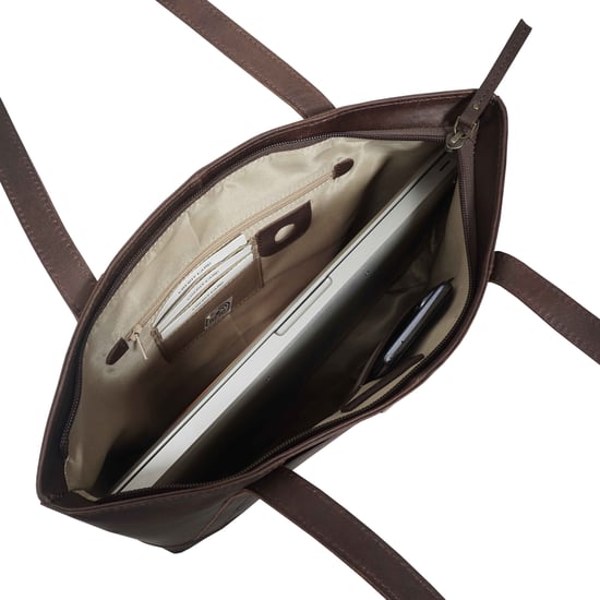EVELYN' Real Leather Designer Tote Work Bag - Image 5