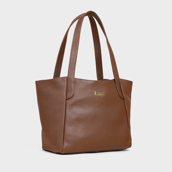 'URBAN TOTE' Pebble Grain Real Leather Work Tote Bag - Image 3