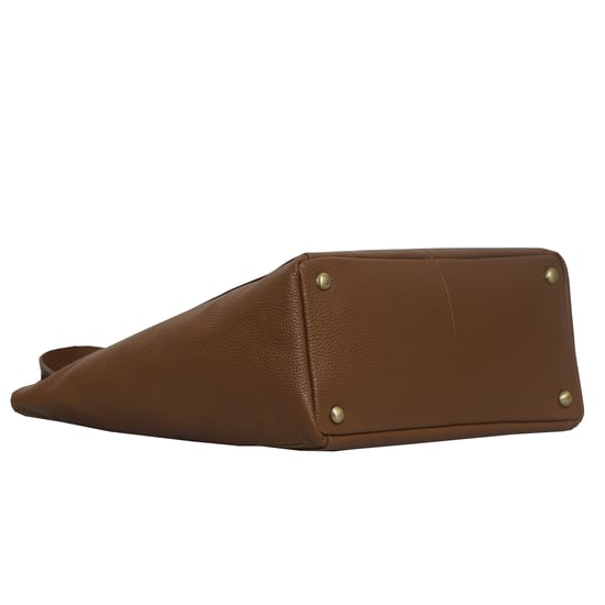 CORDER' Pebble Grain Real Leather Oversized Tote Bag - Image 4
