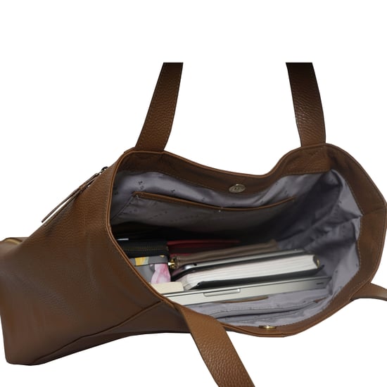 CORDER' Pebble Grain Real Leather Oversized Tote Bag - Image 5