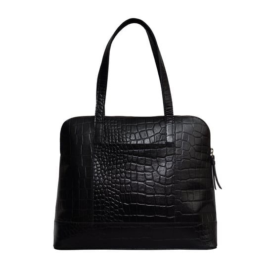 EVA' Croc Embossed Real Leather Designer Unlined Tote Bag - Image 4