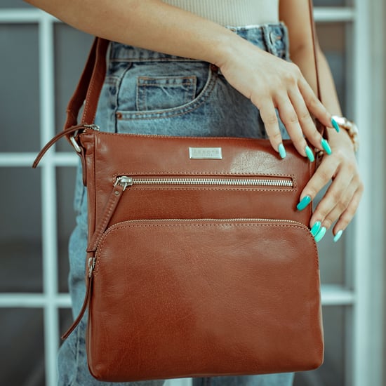 'AGATHA' Real Leather Crossbody Bag - Image 2