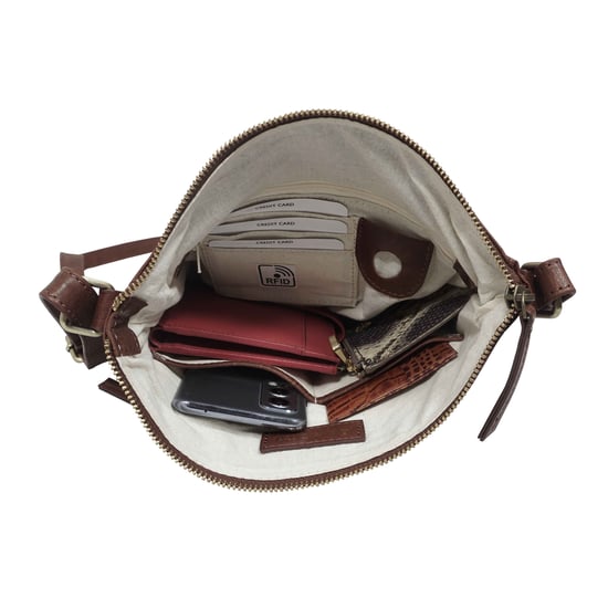 'AGATHA' Real Leather Crossbody Bag - Image 5
