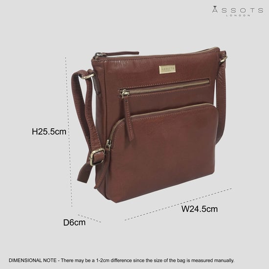 'AGATHA' Real Leather Crossbody Bag - Image 6