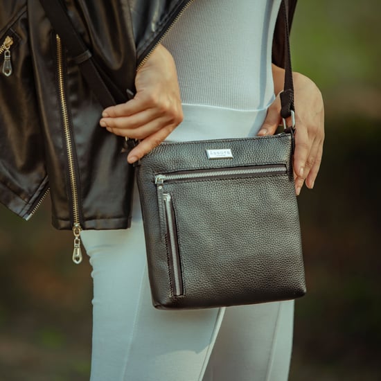 RUE' Soft Pebble Grain Leather Crossbody Bag - Image 2