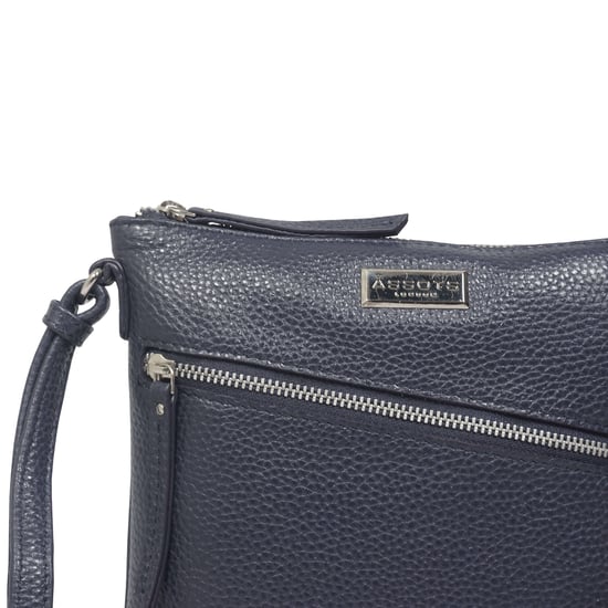 ROSY' Pebble Grain Soft Real Leather Crossbody Bag - Image 3