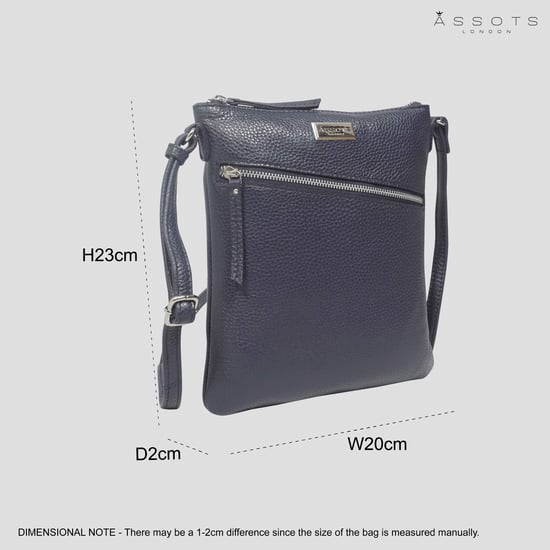 ROSY' Pebble Grain Soft Real Leather Crossbody Bag - Image 6