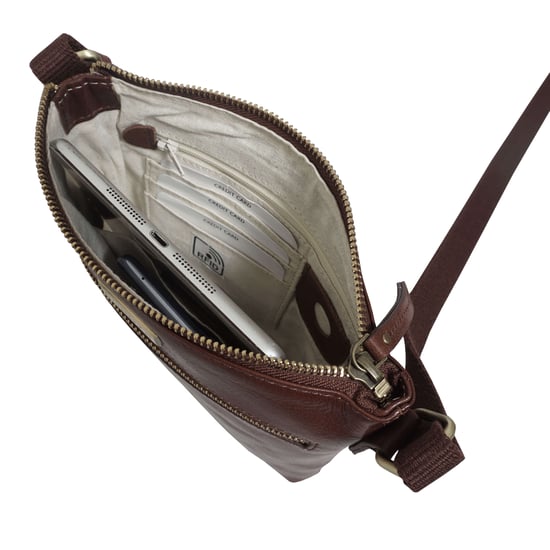 RUE' Polished VT Real Leather Crossbody Bag - Image 4