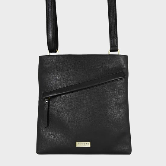 'FLORENCE' Pebble Grain Leather Crossbody Sling Bag - Image 1
