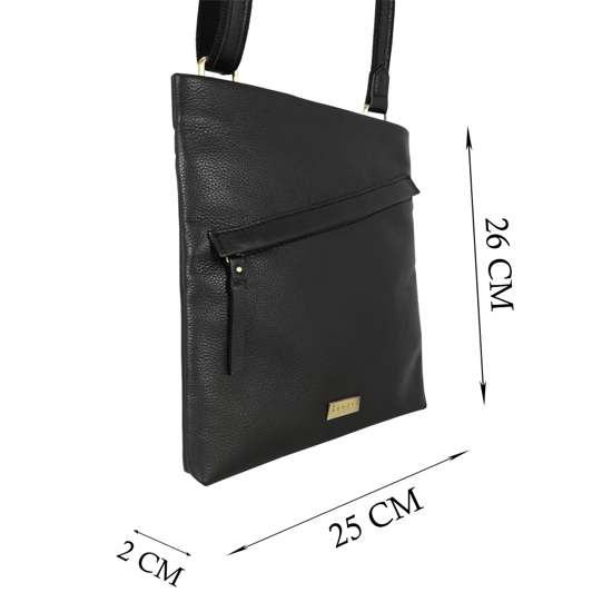 'FLORENCE' Pebble Grain Leather Crossbody Sling Bag - Image 5