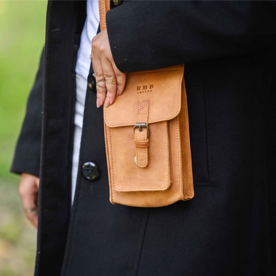 'MYLA' Real Leather Mobile Phone Crossbody Bag - Image 2