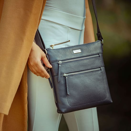'CORI' Pebble Grain Soft Real Leather Crossbody Bag - Image 2