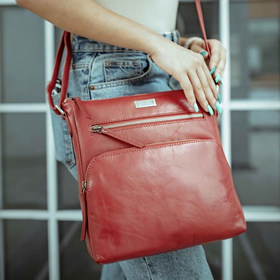 'AGATHA' Real Leather Crossbody Bag - Image 2