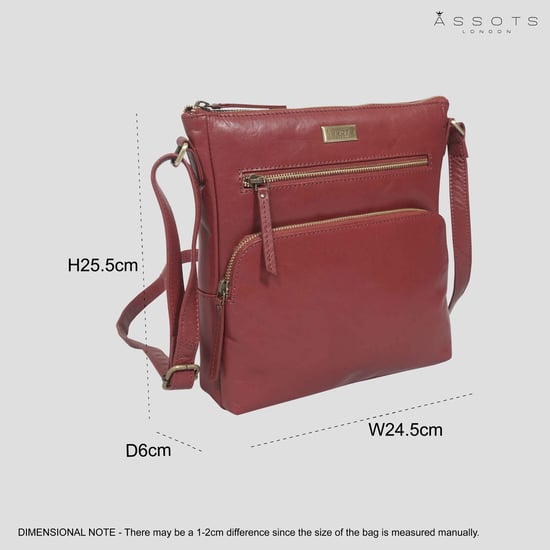 'AGATHA' Real Leather Crossbody Bag - Image 6